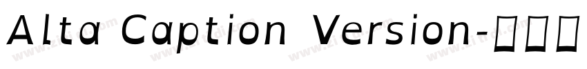 Alta Caption Version字体转换
